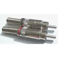 Plug Rca Conector Macho 6mm Niquelado Profissional