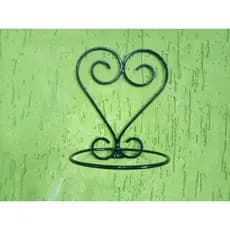 Suporte para Vaso Plantas Parede Desenho Volutas Coração Aro 13 Cm Suporte Vaso com Desenho Volutas Linda Decoração