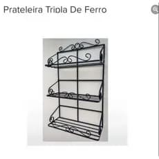 Suporte 3 Andares de Ferro / Suporte porta Temperos Multiuso