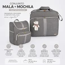 Kit Bolsas Maternidade  MALA e MOCHILA 2 em 1 AMOR