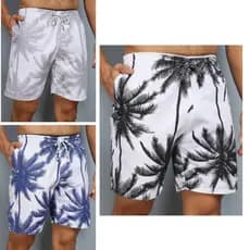 Kit 3 Bermudas Masculinas Tactel Secagem Rápida – Praia Verão Estampada