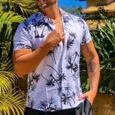 Camisa Slim Masculina Malha Premium Viscose Elegante