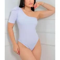 Boddy um ombro só manga bufante