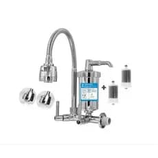 Torneira Inox Com filtro de parede - Torneira de metal para cozinha com filtro + 2 REFIL