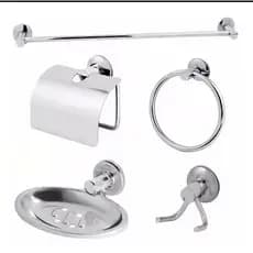 Kit acessórios para banheiros 5 peças inox