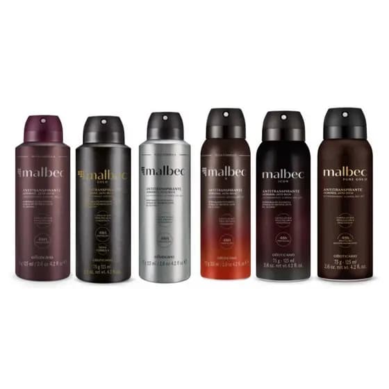 Malbec Desodorante Antitranspirante Aerossol 75g/125ml - escolha o seu - oBoticário