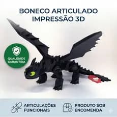 Dragão Furia Da Noite Articulado | Impressão 3D | Banguela | Como Treinar Seu Dragão