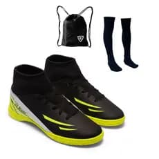 Chuteira Futsal UZ 2000 Botinha Cano Alto Adulto Uzze Sport Confortável Novo + Meião Mochila