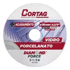 Disco Corte Diamantado Porcelanato Vidro 110mm Cortag
