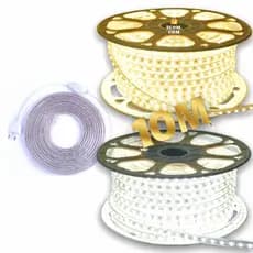 10M Fita Mangueira Led 5050 Branco Frio/Quente 220v/110v + fonte