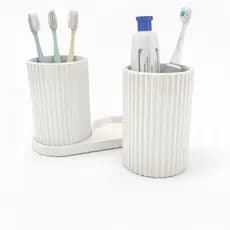 Porta Escovas Com Design Minimalista Para Organização do Banheiro