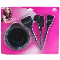 Kit para Pintar  Cabelo Misturar Tinta - 3 Pincéis 1 cumbuca