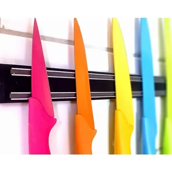 FACAS COLORIDAS C/BARRA DE 30 CM KIT