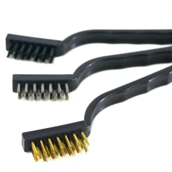 Escova De Aço Multiuso Kit C/3 Para Limpar Grelha De Churrasco E Limpeza Pesada Em Geral