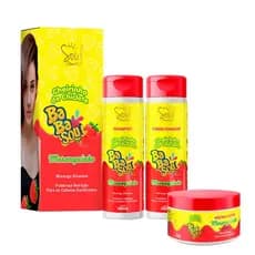 Kit Capilar Babasoul Cheirinho de Chiclete –, Morango Silvestre , Shampoo+Condicionador+Mascára.