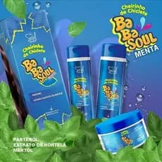 Kit Shampoo + Condicionador + Máscara Capilar Babasoul Menta Soul Cosméticos