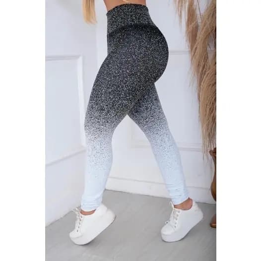 Calça Legging Jacquard Degradê ótima para Academia Fitness/grossa, disfarça celulites, Zero transparência.