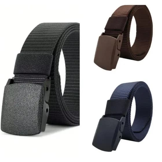 Kit 03un Cinto Masculino Tecido Nylon Não Magnético HL-71