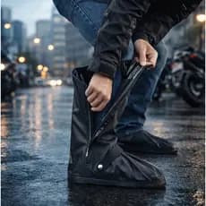 Galocha De Chuva Botas Impermeável De Borracha Prova D'água Para Motoqueiro Moto Unissex