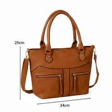 Bolsa Feminina Tiracolo De Ombro Transversal Multiuso Grande Casual Fashion Couro Sintético PU