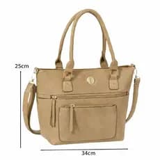 Bolsa Feminina Tiracolo De Ombro Transversal Multiuso Grande Casual Fashion Couro Sintético PU