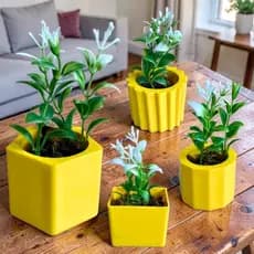 Conjunto de Vasos Decorativos + Flores Artificiais - Luxo e Elegância