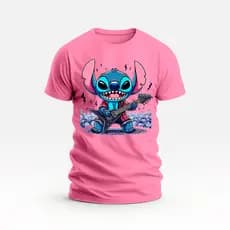 Camiseta Estampada T- Shirt  Gola Redonda Personalizada Stitch /Masculina Feminina 100% Algodão 1011