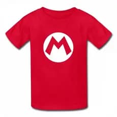 Camiseta Adulto Infantil  Personagem Super Mario Pai e Filho 100% Algodão
