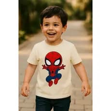 Camiseta infantil homem Aranha Desenho Infantil Super Herói Blusa Unissex 100% algodão