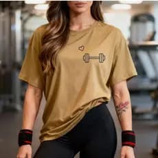 Camisetão Plus Size T-shirt Oversized 100% Algodão Feminina Gym Treino Academia Fitness halter