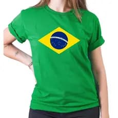 Camiseta Do Brasil Feminina Copa Do Plus size Algodão Premium Unissex Adulto e Infantil 4 ao G3