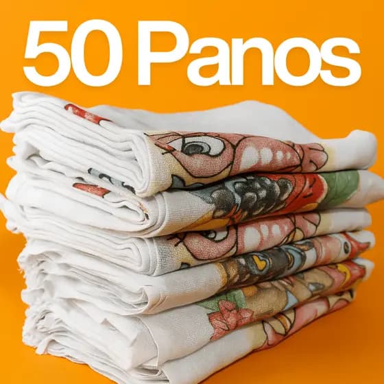 50 Panos de Prato copa/cozinha Estampados 100% Algodão com Bainha – Alta Qualidade, Cores Vivas e Durabilidade atacado