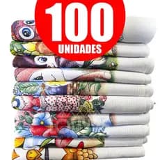 100 Pano De Prato Estampado com bainha 100 Unidades