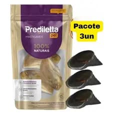 Mordedor Natural para Cachorro Casco Bovino Pequeno 3 unid - Prediletta Pet