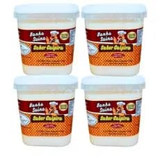 KIT Banha Suína 4 Pote  1 litros cada  100% Natural Gordura De Porco Caipira