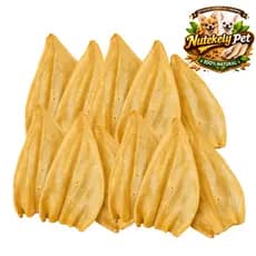 Kit Pacote Com Petisco Natural Orelha Bovina Desidratada  Para Cachorro Nutekelypet