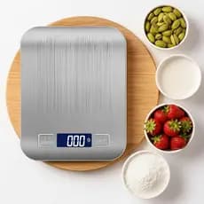 Balança de Cozinha Inox Digital Pesar Alimentos Portátil Precisão de 1g