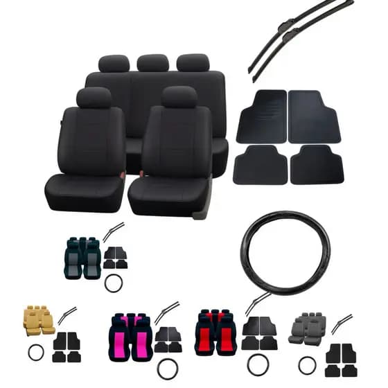kit capa de banco automotivo carro completo tapete volante  limpador saveiro 2015 a 2025