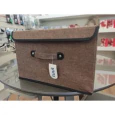 Caixa Organizador de Linho 16x20x27 Tecido Linho Caixa De Cesto Retangular para Closet Guarda Roupas Acessórios