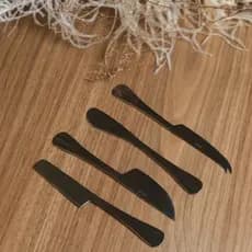 Jogo 4 Facas Para Queijo Aço Inox Utensílios De Cozinha mesa posta