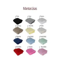 Manta Confort Microfibra 110 x 150 com - 100% poliéster