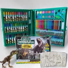 Maleta Estojo De Pintura Infantil Colorir Desenhos 150 Peças