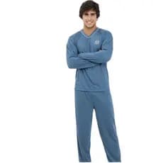 Pijama Masculino Longo de Malha Roupas Masculinas Qualidade e Conforto