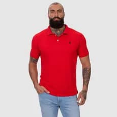 Camisa Gola Polo Masculina Premium Manga Curta Piquet de Algodão