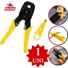 Alicate Crimpador Desencapador, Cortador de fios e plugues de telefonia e Cabo de rede, terminal Rj11,Rj12,Rj45 Promoção