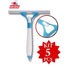 Rodo Rodinho Pia Kit 5 Peças Limpa Vidros Spray  2 Em 1 Com Reservatorio Borrifador Promoção