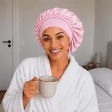 Touca de cetim Toca de Cetim Com Faixa Larga gigante toca de cetim toca touca de cetim para dormir