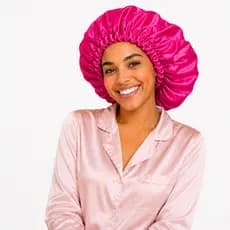 Touca de Cetim Dupla Face Gigante com Regulador para Box Braids Cabelos Volumosos e Longos