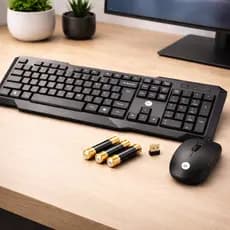 Kit Teclado Mouse Sem Fio com Pilha Para PC e Notebook Prático USB 10 Metros Bright