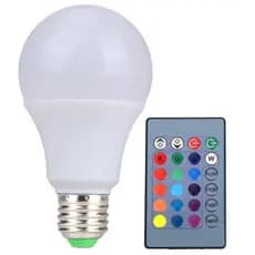 Lâmpada Led Multicor Rgb 9 Watts Controle Remoto - RGB - 110V/220V